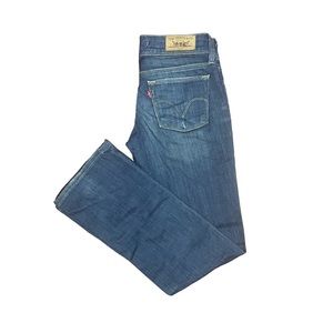 Levis 570 straight fit blue denim jeans size 27X32 low rise zipper